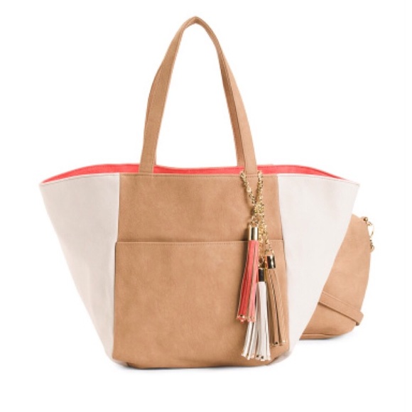 Big Buddha Handbags - NWT Big Buddha Large Two Tone Tote w/ Crossbody